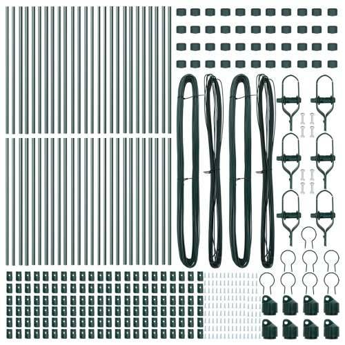 Stupovi ograde 52 kom Zelena Ø32 mm 100 cm Galvanizirani čelik Cijena