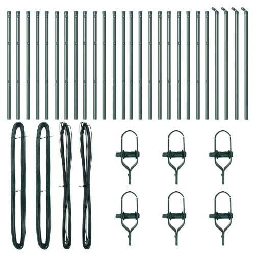 Stupovi ograde 26 kom Zeleni Ø32 mm 120 cm Galvanizirani čelik Cijena