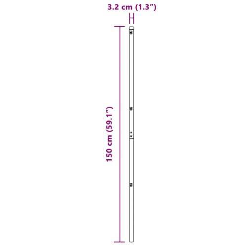 Stupovi ograde 26 kom Zelena Ø32 mm 150 cm Galvanizirani čelik Cijena