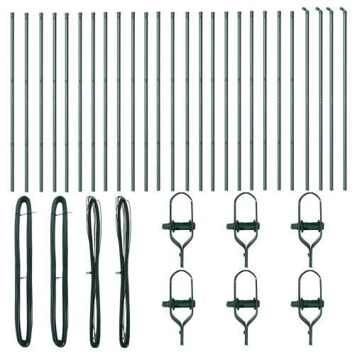 Stupovi ograde 26 kom Zelena Ø32 mm 210 cm Galvanizirani čelik Cijena
