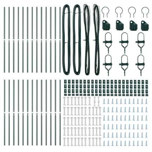 Stupovi ograde 26 kom Zelena Ø32 mm 210 cm Galvanizirani čelik Cijena