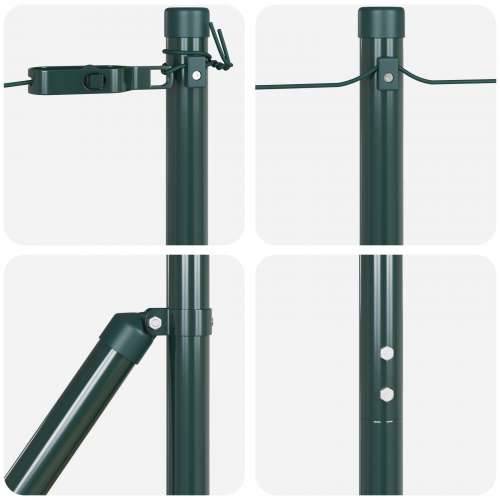 Stupovi ograde 26 kom Zelena Ø32 mm 210 cm Galvanizirani čelik Cijena