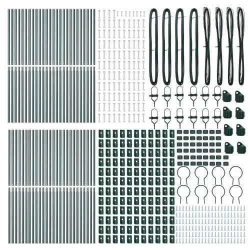 Stupovi ograde 52 kom Zelena Ø32 mm 210 cm Galvanizirani čelik Cijena