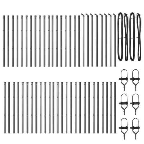 Stupovi ograde 52 kom Sivi Ø32 mm 100 cm Galvanizirani čelik Cijena