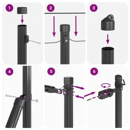 Stupovi ograde 52 kom Siva Ø32 mm 120 cm Galvanizirani čelik Cijena