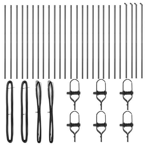 Stupovi ograde 26 kom Sivi Ø32 mm 190 cm Galvanizirani čelik Cijena