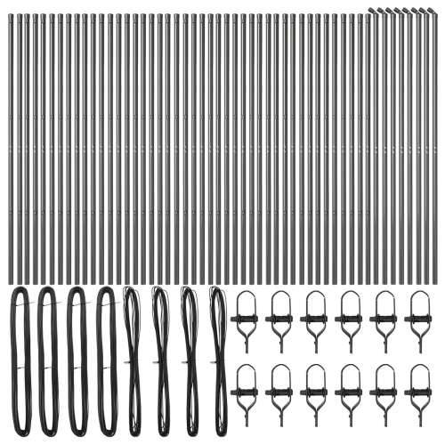 Postovi za ograde 52 kom Grey Ø32 mm 210 cm Galvanizirani čelik Cijena