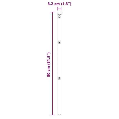 Stupovi ograde 52 kom Ø32 mm 80 cm Galvanizirani čelik Cijena