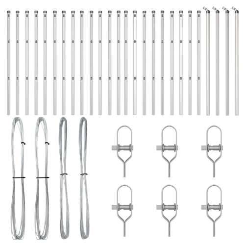 Stupovi ograde 26 kom Ø32 mm 100 cm Galvanizirani čelik Cijena