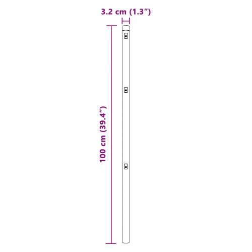 Stupovi ograde 26 kom Ø32 mm 100 cm Galvanizirani čelik Cijena