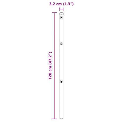 Ograde Postovi 52 kom Ø32 mm 120 cm Galvanizirani Čelik Cijena