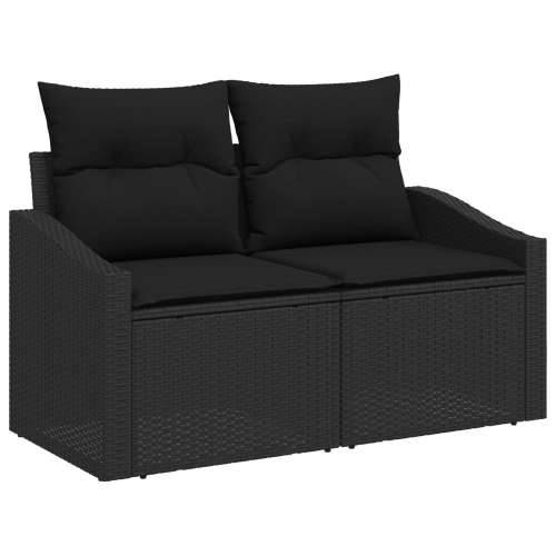 set od 5 vrtnih sofa s jastucima Crna Poli ratan Akacija Cijena