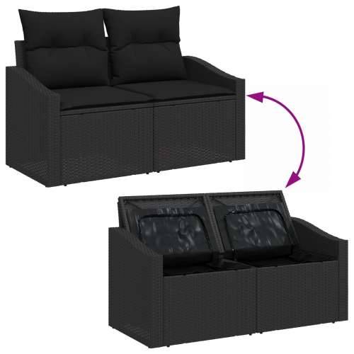 set od 5 vrtnih sofa s jastucima Crna Poli ratan Akacija Cijena