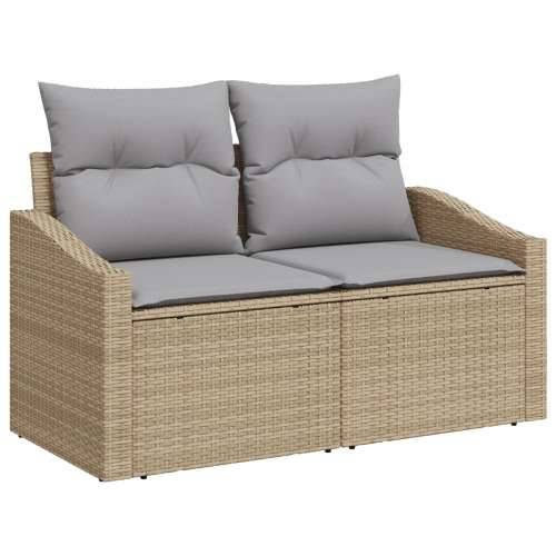 set od 7 komada vrtnih sofa s jastučićima Bež poli ratan akacija Cijena