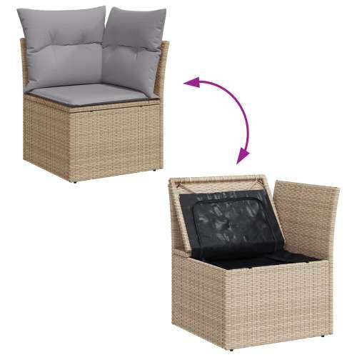 set od 7 komada vrtnih sofa s jastučićima Bež poli ratan akacija Cijena