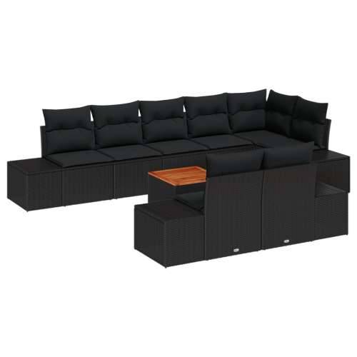 set vrtnih sofa s jastučićima crni poli ratan Cijena
