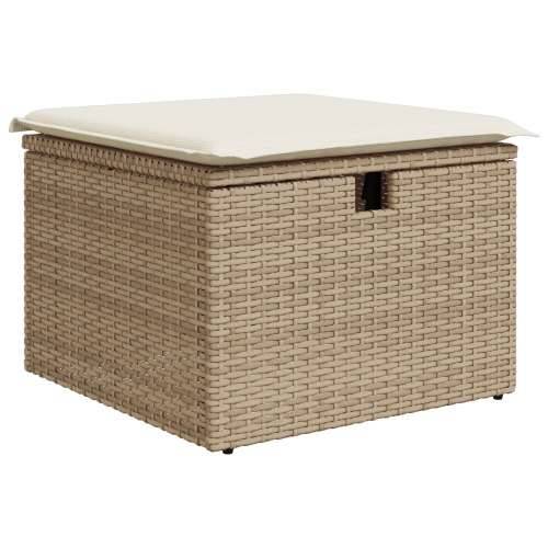 set od 6 komada vrtnih sofa s jastucima bež poli ratan Cijena