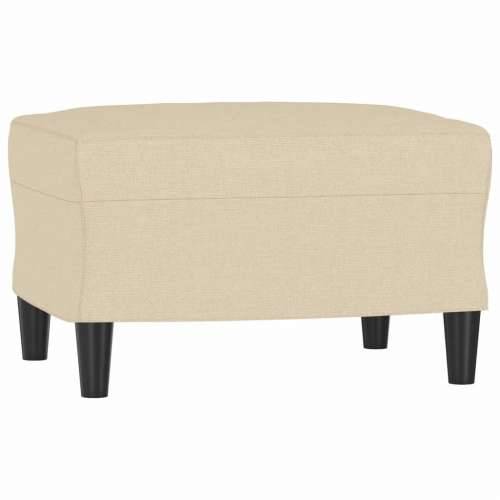 Trosjed s tabureom krem 180 cm od tkanine - Krema Cijena