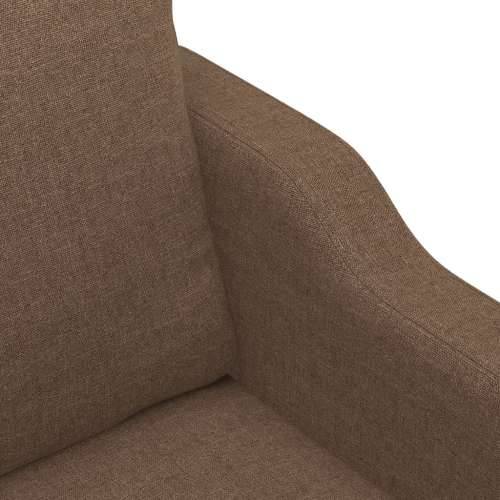 4-dijelni set sofa s jastucima smeđi od tkanine - Smeđa s jastučićima i tabureom Cijena