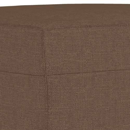 4-dijelni set sofa s jastucima smeđi od tkanine - Smeđa s jastučićima i tabureom Cijena