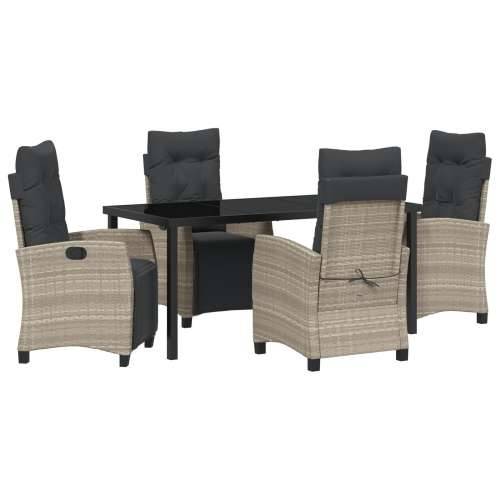 Set od 5 kom vrtnih stolica svjetlosiva poli ratan Cijena