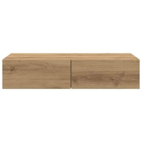 Zidna polica s ladicama umjetnički hrast 80x33x17 cm - hrast artisan 80 x 33 x 17 cm 1 Cijena