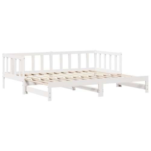 Dnevni krevet na razvlačenje s ladicama bez madraca 90 x 190 cm - Bijela 90 x 190 cm Cijena