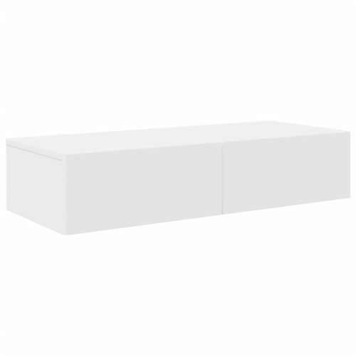 Zidna polica s ladicama bijela 80x33x17 cm izrađeno drvo - Bijela 80 x 33 x 17 cm 1 Cijena