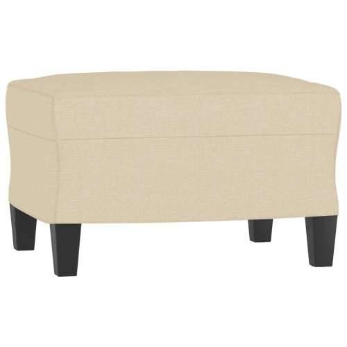 3-dijelni set sofa s jastucima krem od mikrovlakana - Krema s jastucima i tabureom Cijena