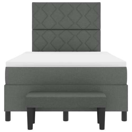 Krevet s box springom i madracem tamnosiv 120x190 cm tkanina Cijena