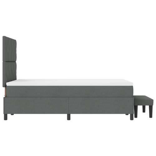 Krevet s box springom i madracem tamnosiv 120x190 cm tkanina Cijena