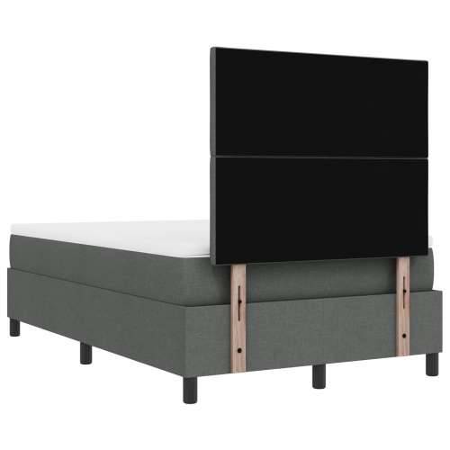 Krevet s box springom i madracem tamnosiv 120x190 cm tkanina Cijena