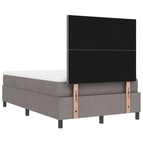Krevet s kutijskom oprugom s madracem i klupom taupe 120x190 cm tkanina Cijena