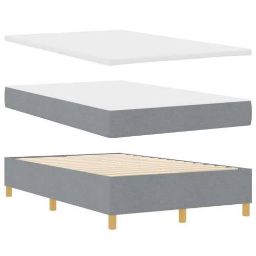 Krevet s boxspringom s madracem i klupom Svjetlosiva 120x190 cm Tkanina Cijena