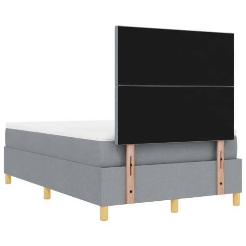 Krevet s boxspringom s madracem i klupom Svjetlosiva 120x190 cm Tkanina Cijena