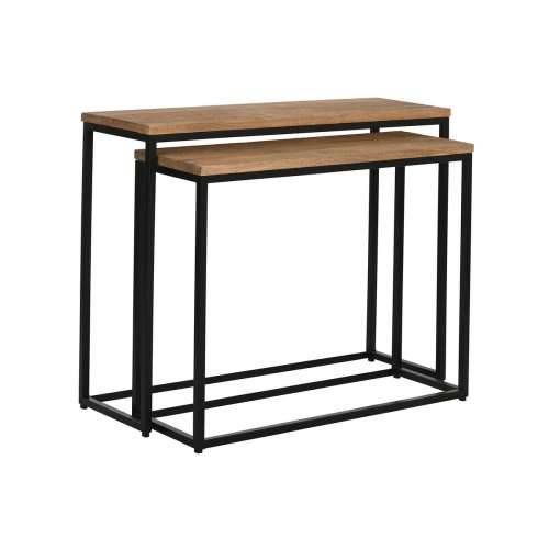 Konzola Home ESPRIT Smeđa Crna 96 x 30 x 77 cm (2 Dijelovi) Cijena