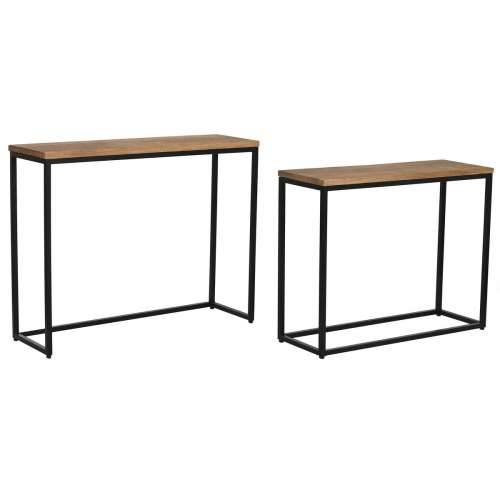 Konzola Home ESPRIT Smeđa Crna 96 x 30 x 77 cm (2 Dijelovi) Cijena
