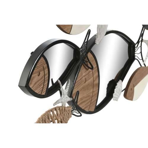 Zidno ogledalo Home ESPRIT Crna Prirodno Ribe 83 x 5,5 x 36 cm Cijena