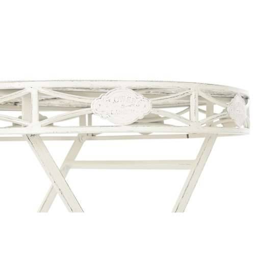 Blagavaonski stol Home ESPRIT Bijela Metal 70 x 70 x 73 cm Cijena