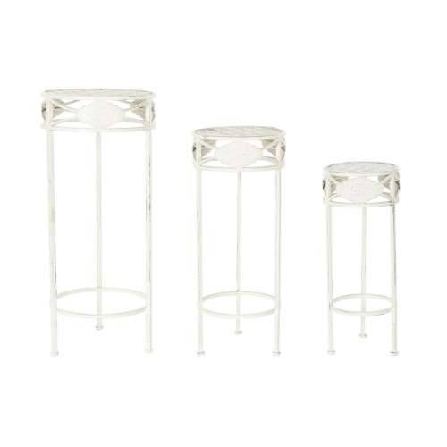 Set od tri stolice Home ESPRIT Bijela 30,5 x 30,5 x 70 cm (3 Dijelovi) Cijena