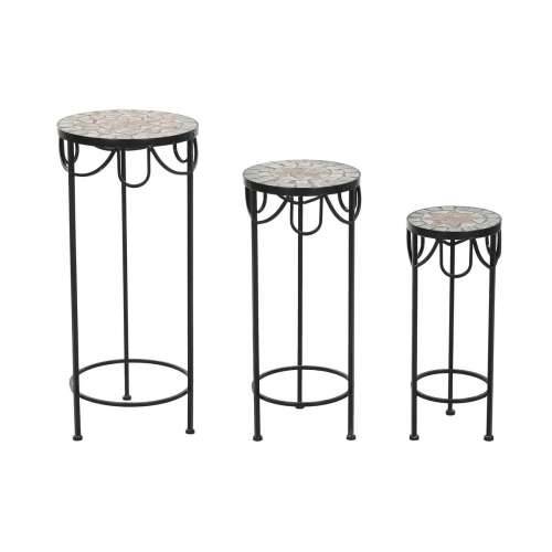 Set od tri stolice Home ESPRIT Crna 30 x 30 x 69 cm (3 Dijelovi) Cijena