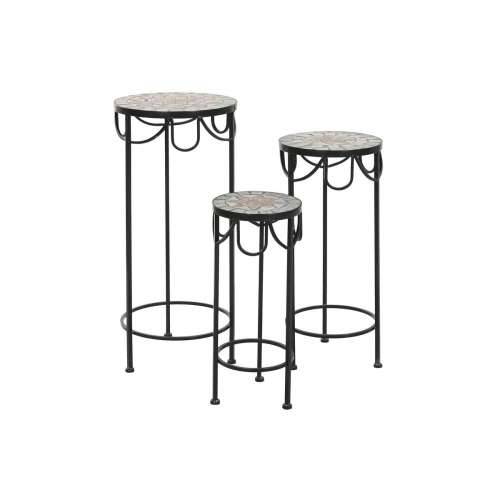 Set od tri stolice Home ESPRIT Crna 30 x 30 x 69 cm (3 Dijelovi) Cijena