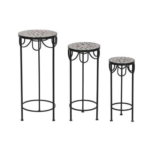 Set od tri stolice Home ESPRIT Crna 30 x 30 x 69 cm (3 Dijelovi) Cijena