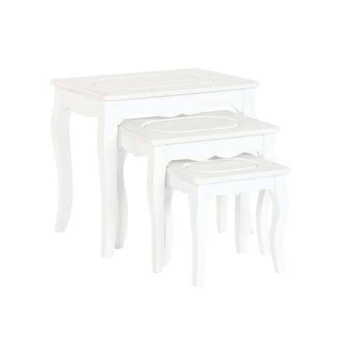 Pomoćni stolić Home ESPRIT Bijela Svjetlo siva 53 x 35 x 47 cm Cijena