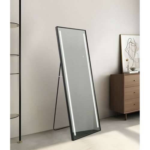 Dugo ogledalo Home ESPRIT Crna Aluminij 60 x 0,5 x 165 cm Cijena