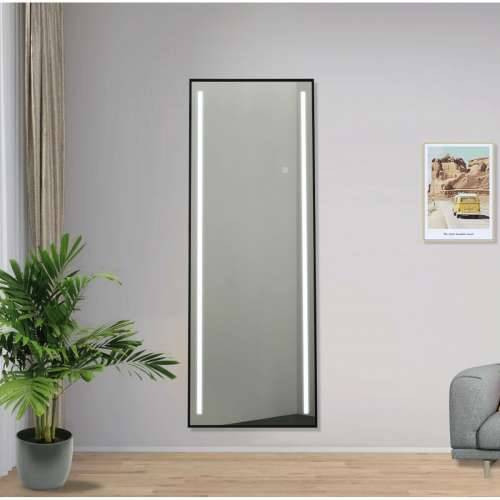 Dugo ogledalo Home ESPRIT Crna Aluminij 60 x 0,5 x 165 cm Cijena