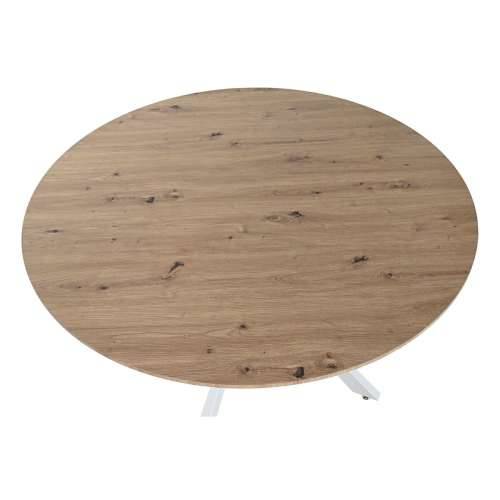 Blagavaonski stol Home ESPRIT Bijela Smeđa Željezo Drvo MDF 120 x 120 x 75 cm Cijena