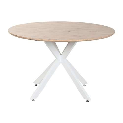 Blagavaonski stol Home ESPRIT Bijela Smeđa Željezo Drvo MDF 120 x 120 x 75 cm Cijena