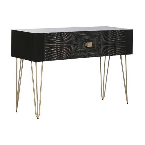 Konzola Home ESPRIT Crna zlatan 120 x 38 x 76 cm Cijena