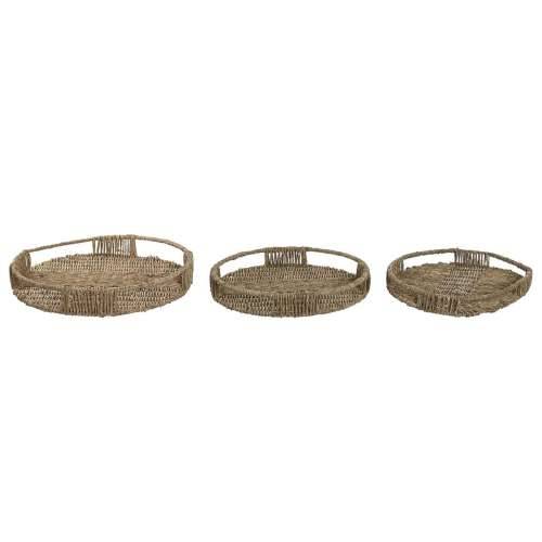 Set pladnjeva Home ESPRIT Prirodno Tropsko 45 x 45 x 7 cm (3 kom.) Cijena